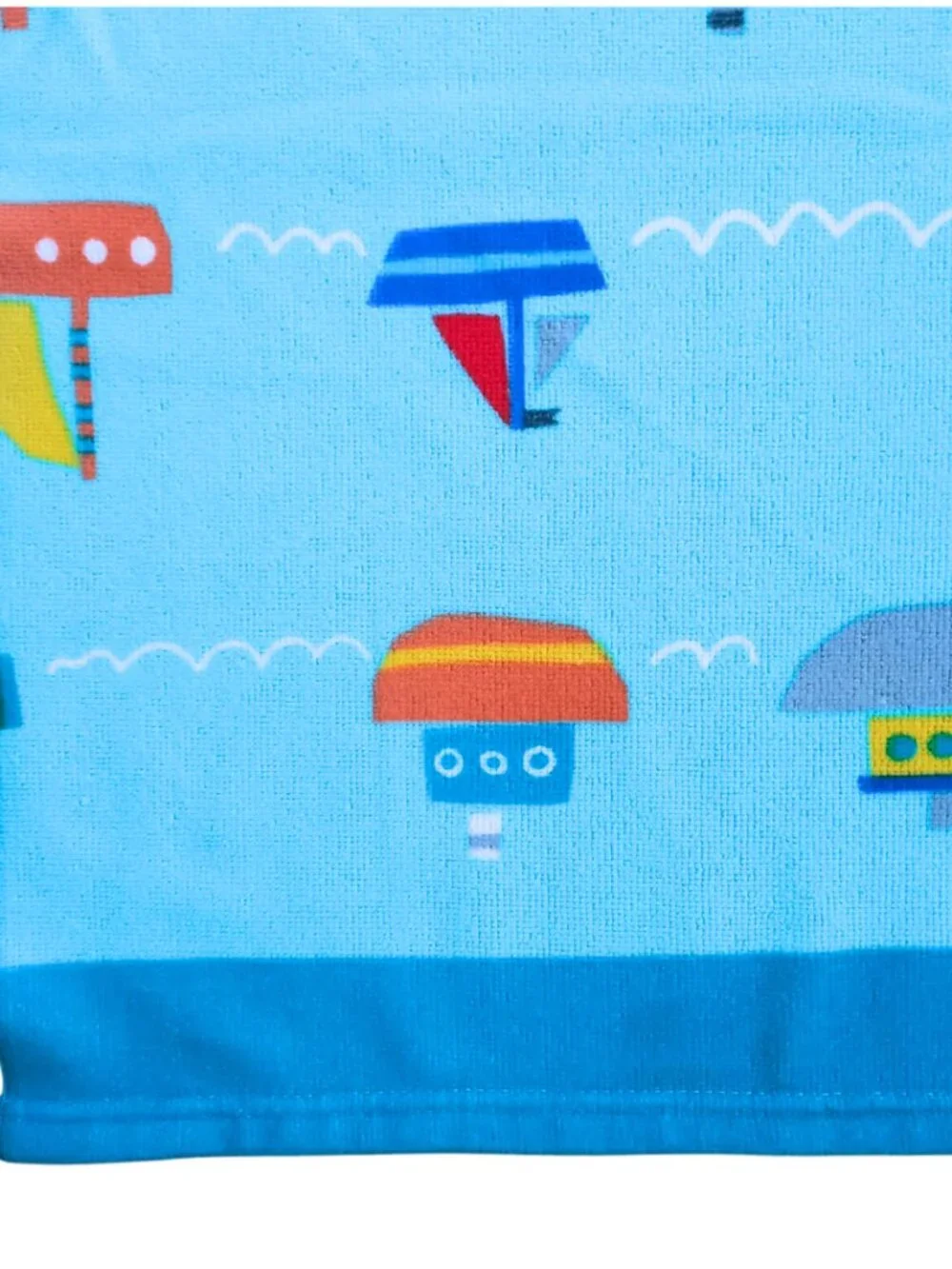 Kids Blue Nautical Boats Quick Dry Beach Towel 118x60 cm Microfiber